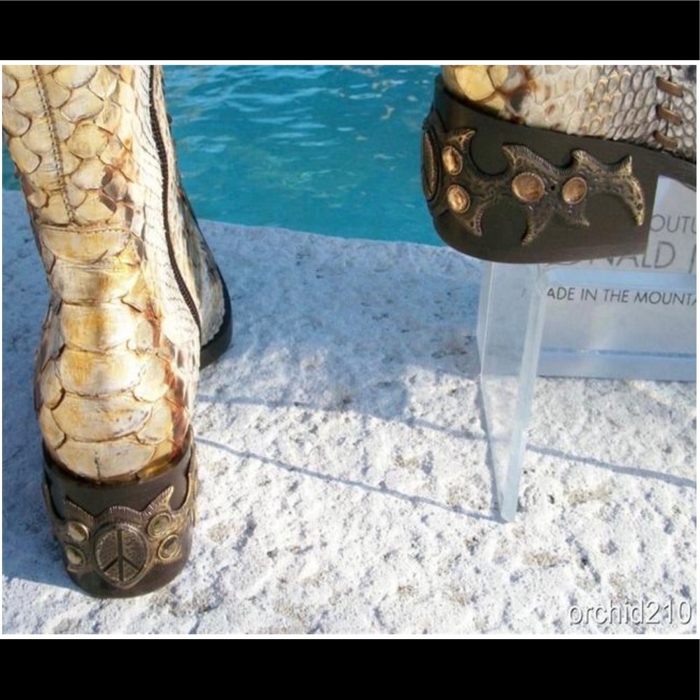 Donald Pliner Western Couture Python Boots